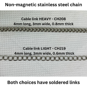 Non-magnetic chain