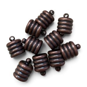 Copper plated end caps - 10 pieces - A