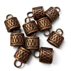 Copper plated end caps - 10 pieces - B