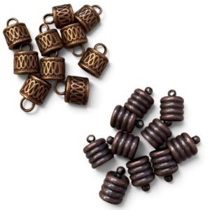 Copper plated end caps - 10 pieces